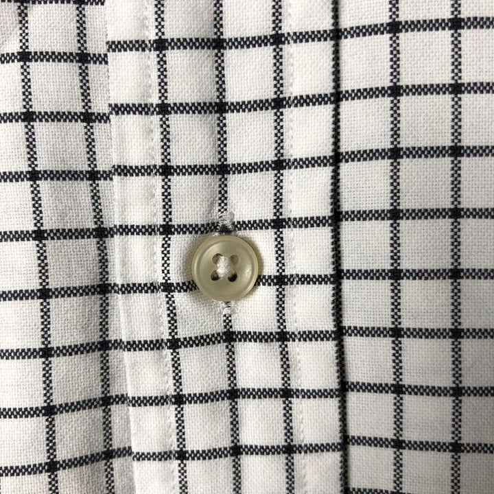Ralph Lauren long sleeve button down check shirt, men's size L cotton white type Vintage Second Hand