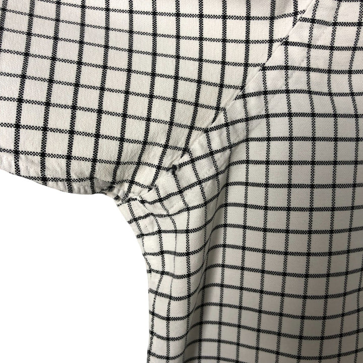 Ralph Lauren long sleeve button down check shirt, men's size L cotton white type Vintage Second Hand