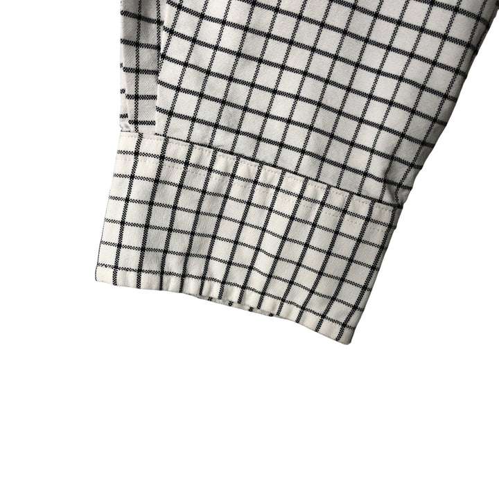 Ralph Lauren long sleeve button down check shirt, men's size L cotton white type Vintage Second Hand