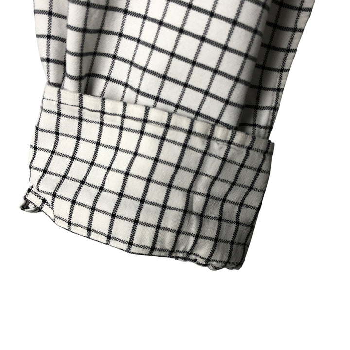 Ralph Lauren long sleeve button down check shirt, men's size L cotton white type Vintage Second Hand