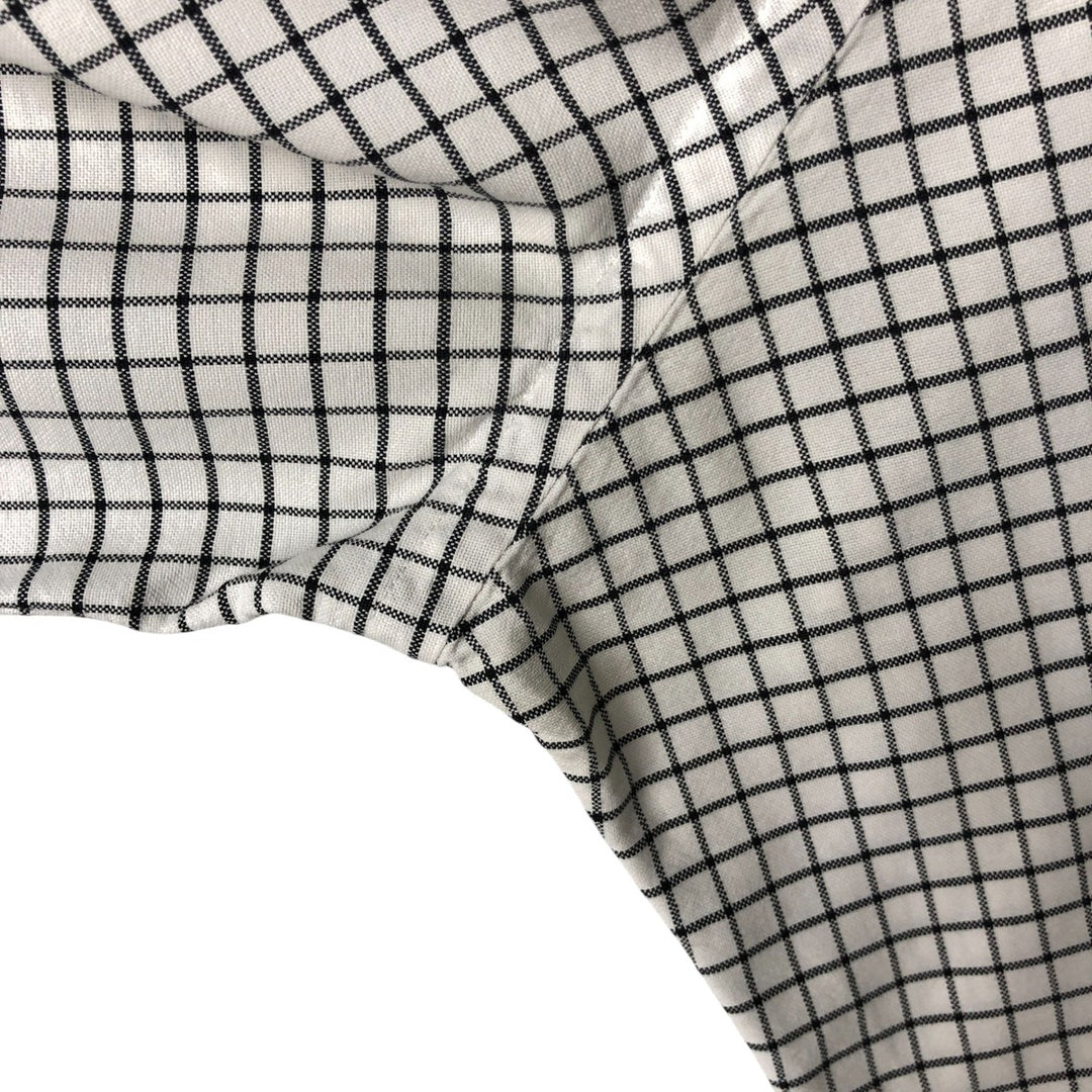 Ralph Lauren long sleeve button down check shirt, men's size L cotton white type Vintage Second Hand