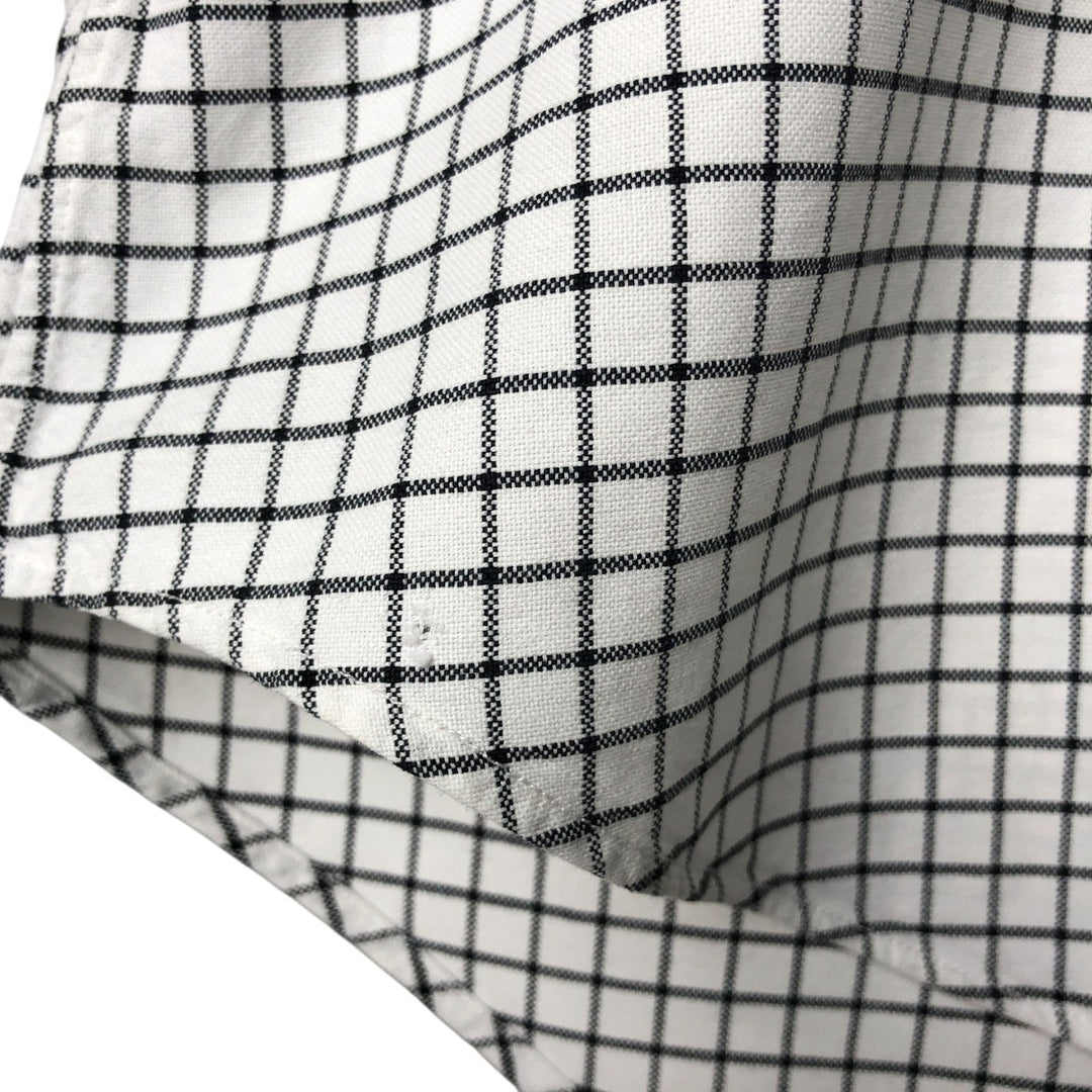 Ralph Lauren long sleeve button down check shirt, men's size L cotton white type Vintage Second Hand