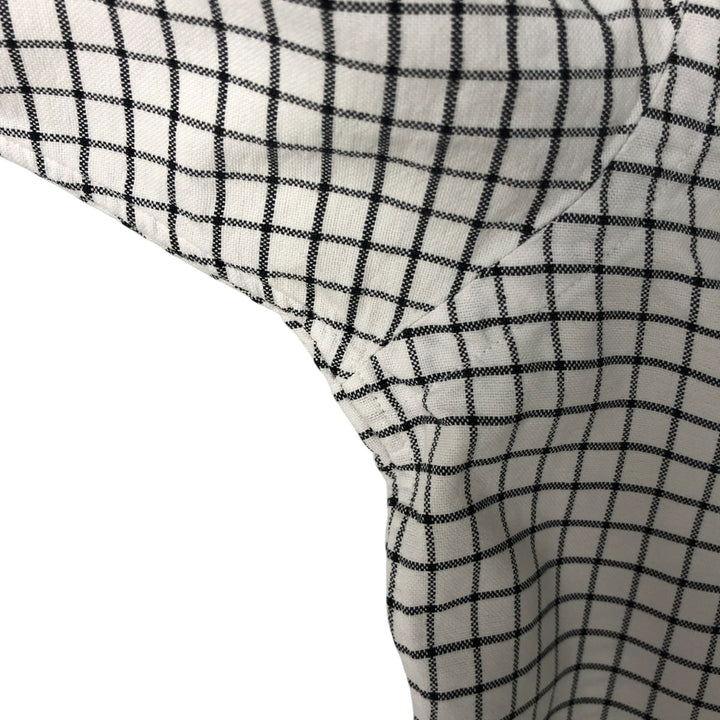 Ralph Lauren long sleeve button down check shirt, men's size L cotton white type Vintage Second Hand