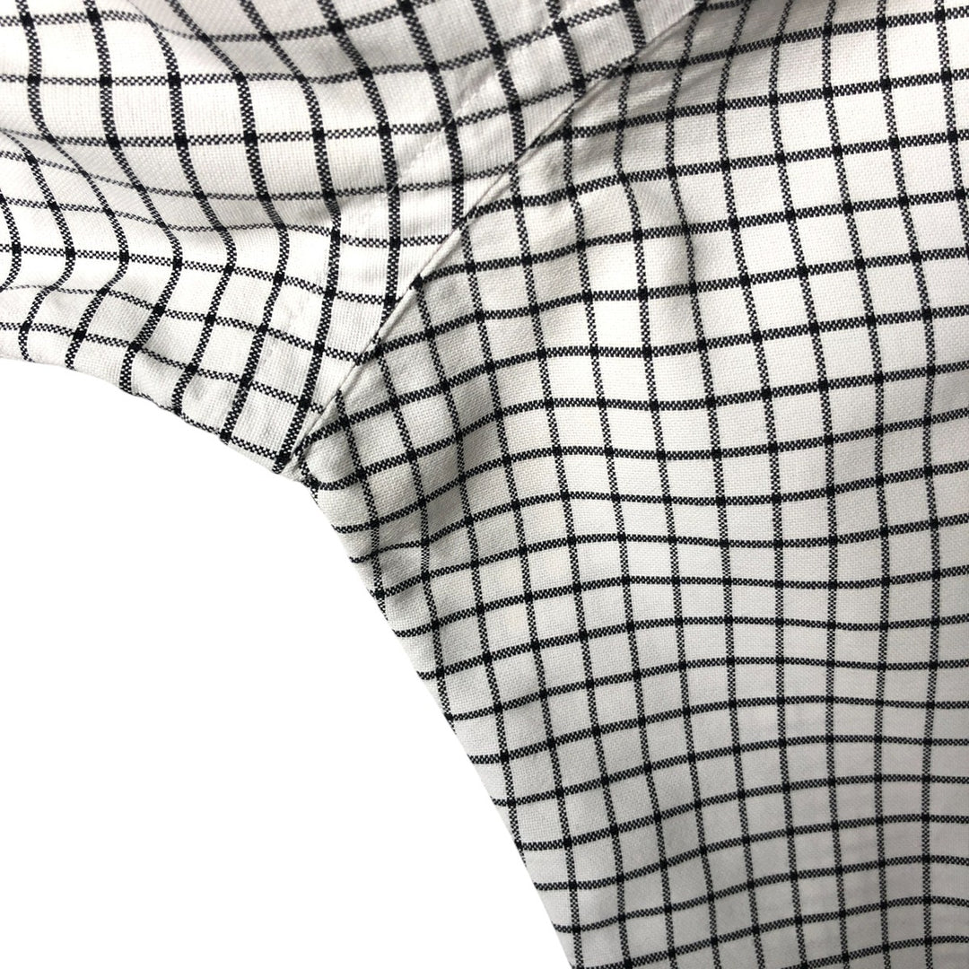 Ralph Lauren long sleeve button down check shirt, men's size L cotton white type Vintage Second Hand