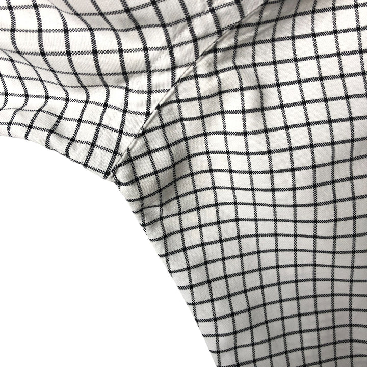 Ralph Lauren long sleeve button down check shirt, men's size L cotton white type Vintage Second Hand
