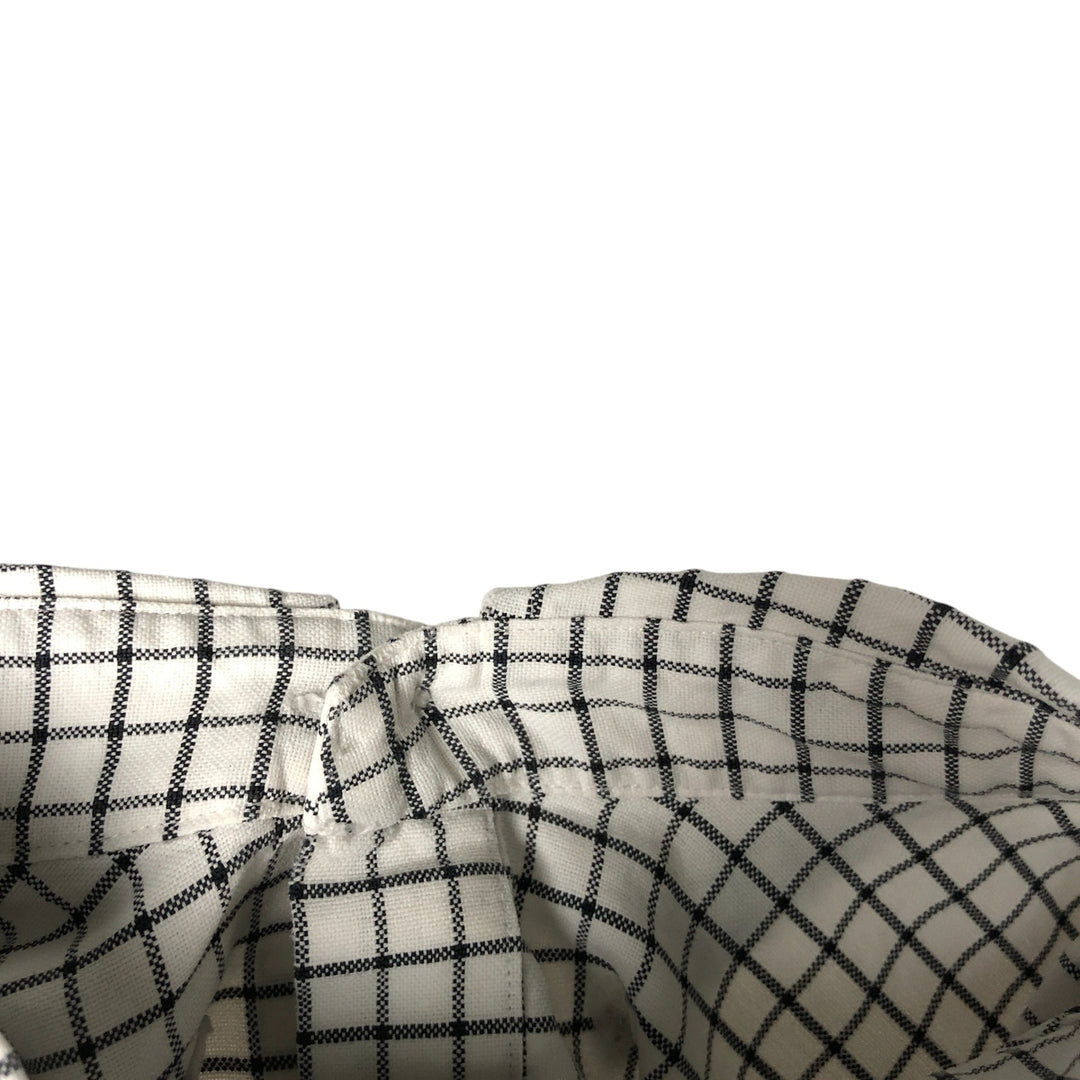Ralph Lauren long sleeve button down check shirt, men's size L cotton white type Vintage Second Hand