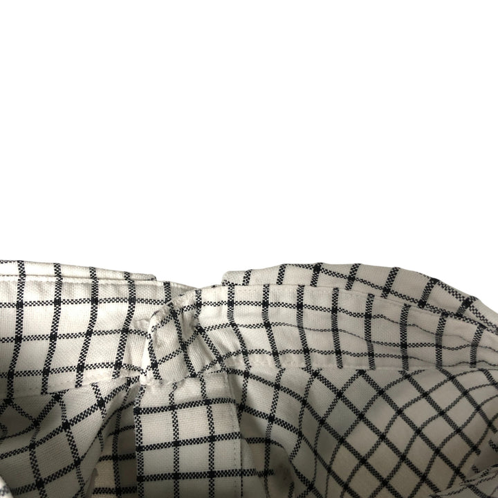 Ralph Lauren long sleeve button down check shirt, men's size L cotton white type Vintage Second Hand