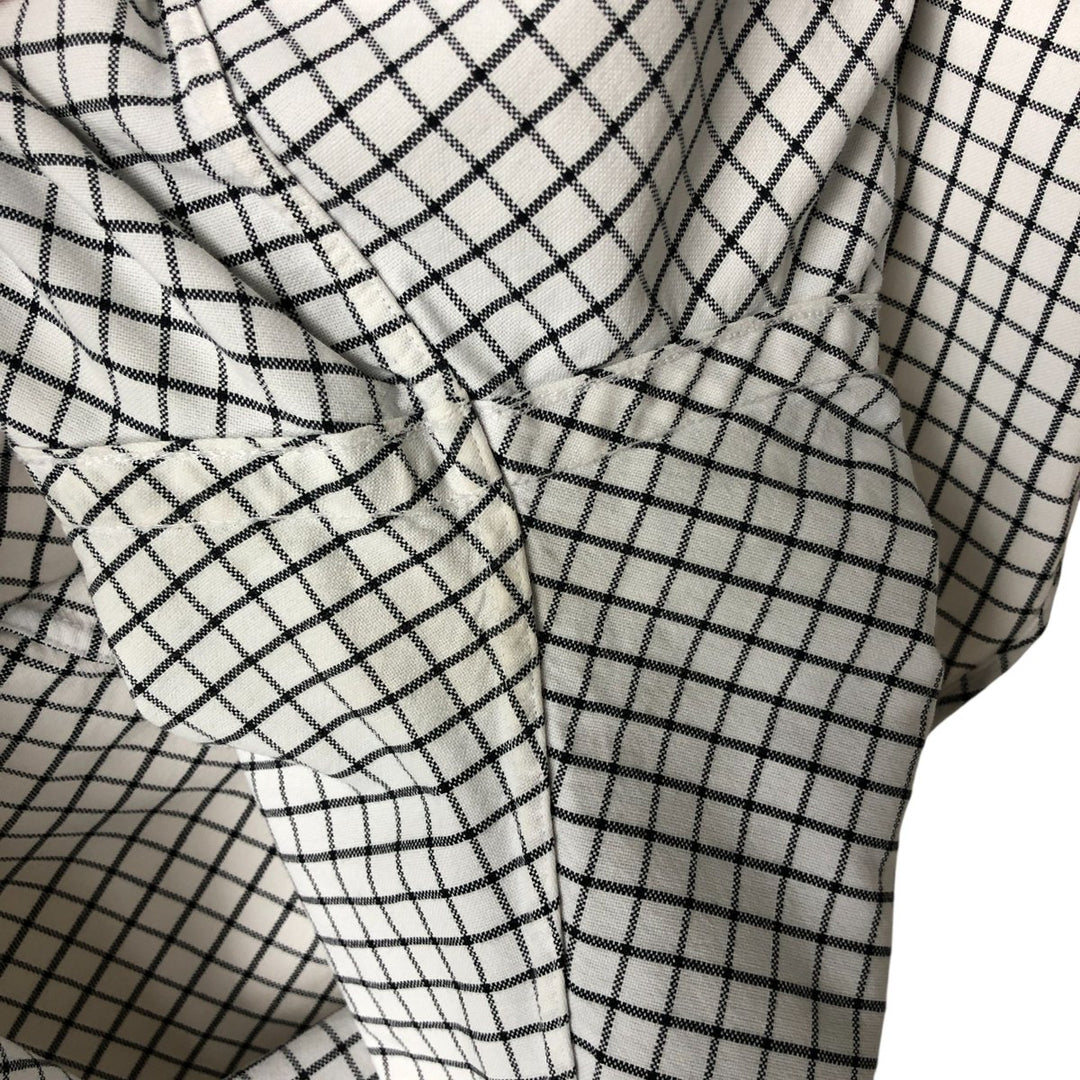 Ralph Lauren long sleeve button down check shirt, men's size L cotton white type Vintage Second Hand