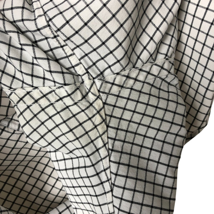 Ralph Lauren long sleeve button down check shirt, men's size L cotton white type Vintage Second Hand