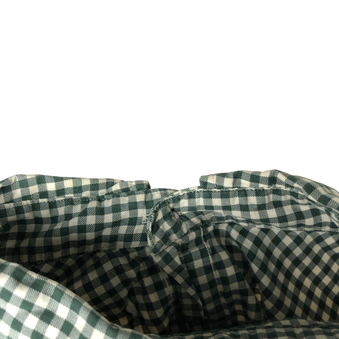 Ralph Lauren Classic Fit Long Sleeve Button Down Check Shirt Men's M cotton Green type dark green Vintage Second Hand