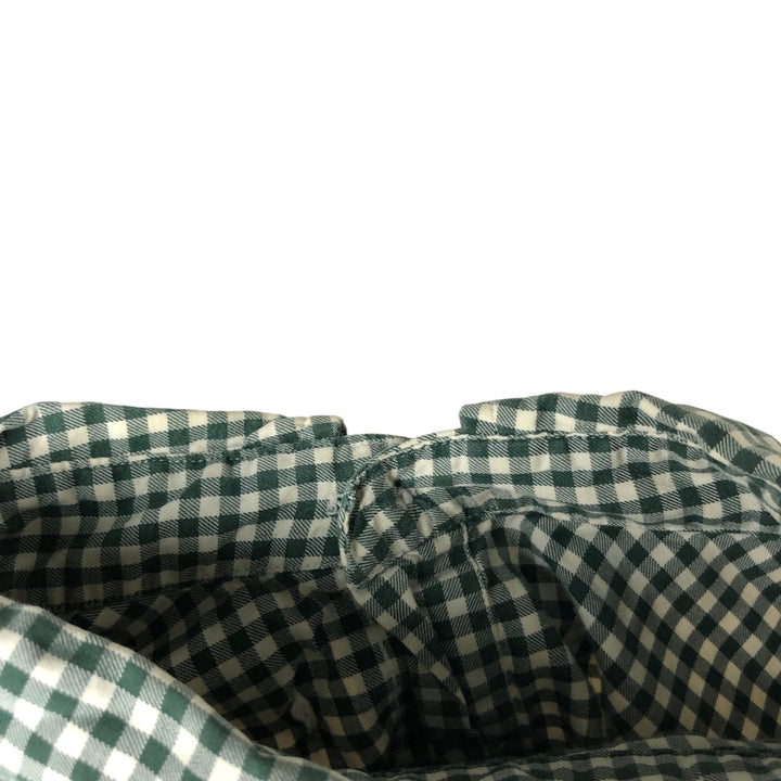 Ralph Lauren Classic Fit Long Sleeve Button Down Check Shirt Men's M cotton Green type dark green Vintage Second Hand