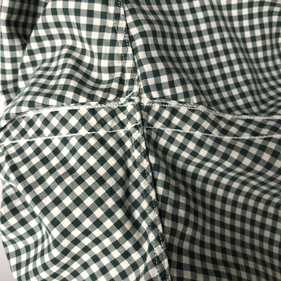 Ralph Lauren Classic Fit Long Sleeve Button Down Check Shirt Men's M cotton Green type dark green Vintage Second Hand
