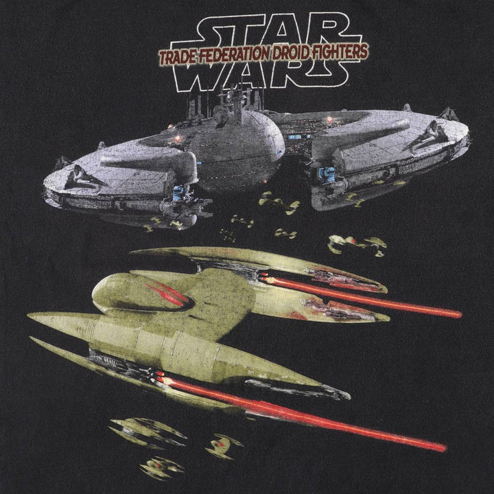 90'S Star Wars Movie T-shirt, Men's XL, Vintage unclear Charcoal Vintage Second Hand