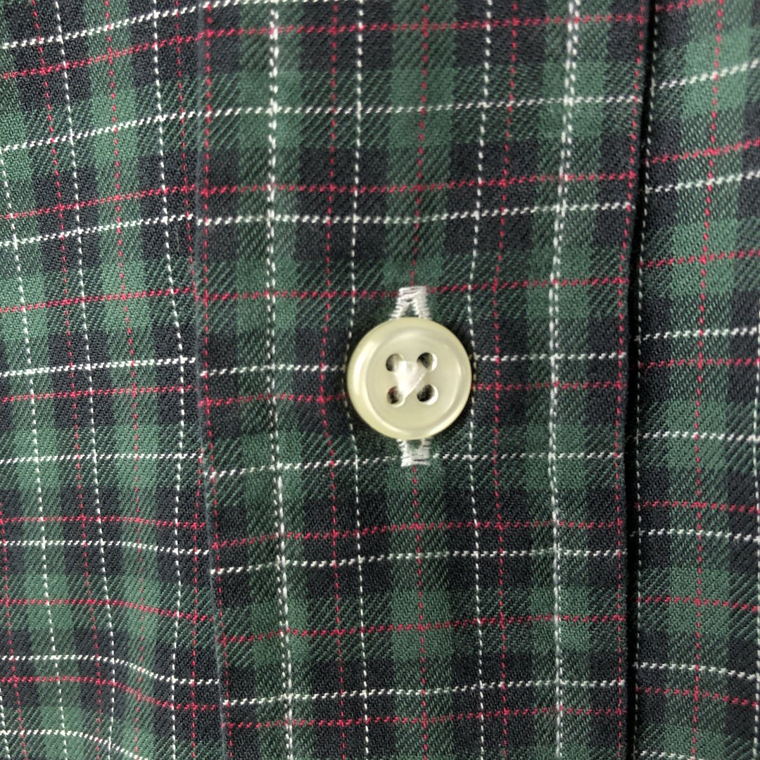Ralph Lauren Classic Fit Long Sleeve Button Down Check Shirt Men's XXL cotton green type Vintage Second Hand