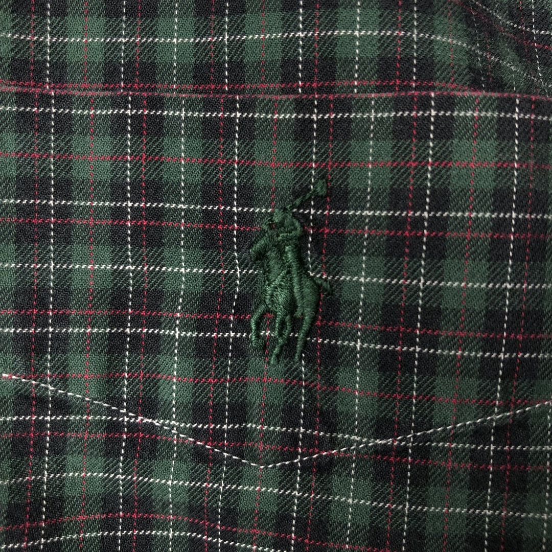 Ralph Lauren Classic Fit Long Sleeve Button Down Check Shirt Men's XXL cotton green type Vintage Second Hand