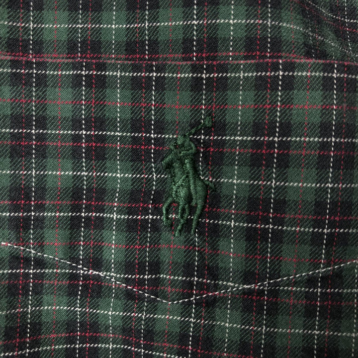 Ralph Lauren Classic Fit Long Sleeve Button Down Check Shirt Men's XXL cotton green type Vintage Second Hand