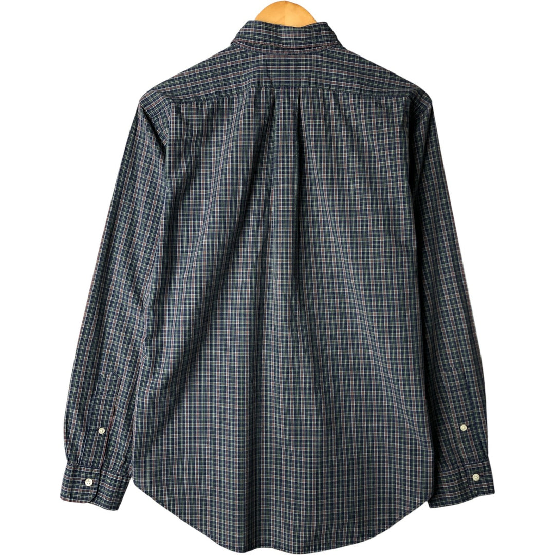 Ralph Lauren Classic Fit Long Sleeve Button Down Check Shirt Men's M cotton blue type Vintage Second Hand