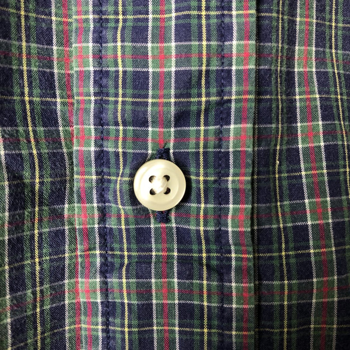 Ralph Lauren Classic Fit Long Sleeve Button Down Check Shirt Men's M cotton blue type Vintage Second Hand