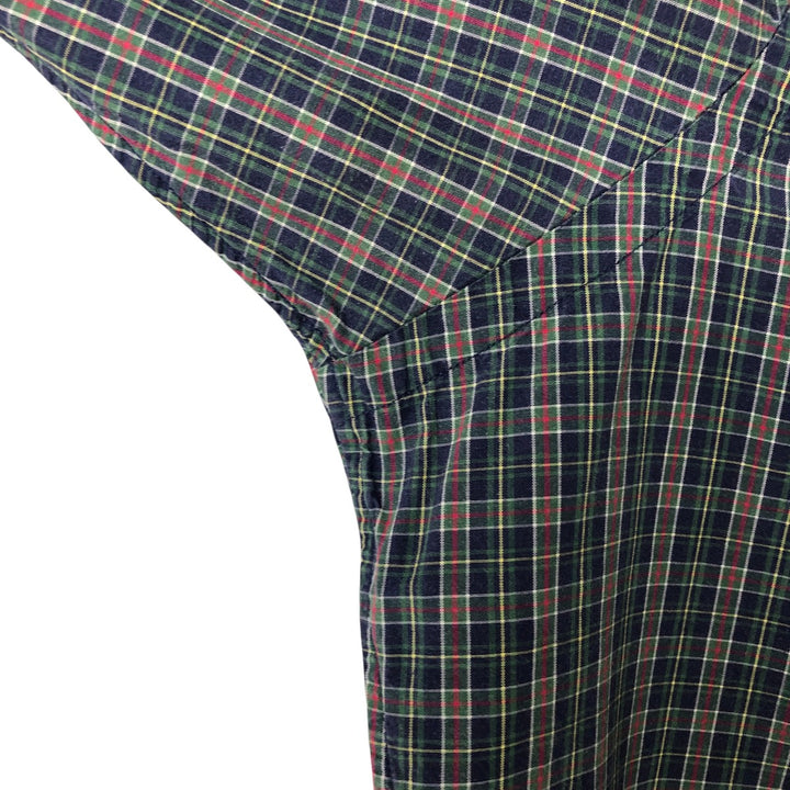 Ralph Lauren Classic Fit Long Sleeve Button Down Check Shirt Men's M cotton blue type Vintage Second Hand