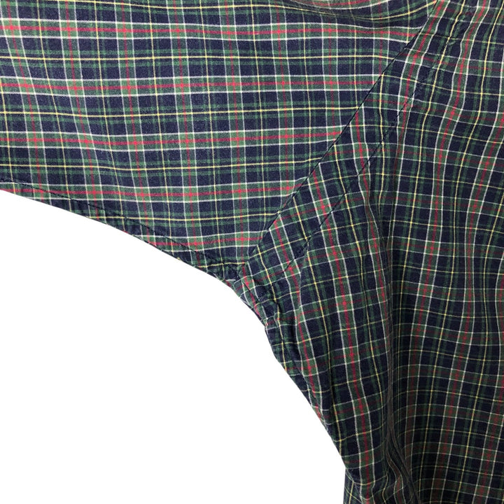 Ralph Lauren Classic Fit Long Sleeve Button Down Check Shirt Men's M cotton blue type Vintage Second Hand