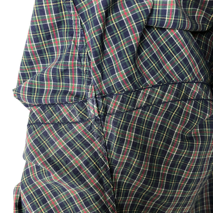 Ralph Lauren Classic Fit Long Sleeve Button Down Check Shirt Men's M cotton blue type Vintage Second Hand