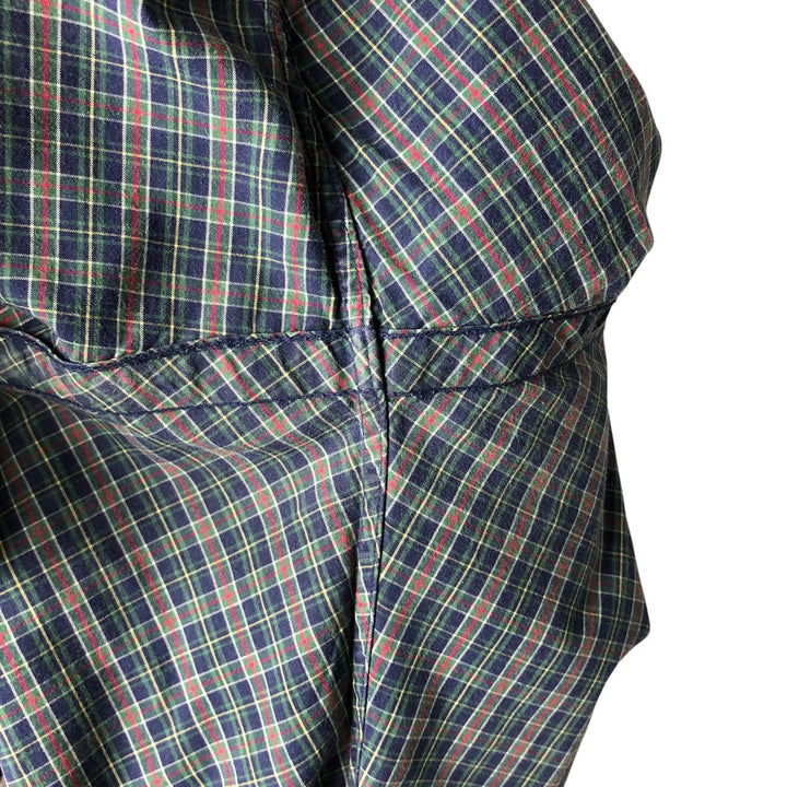 Ralph Lauren Classic Fit Long Sleeve Button Down Check Shirt Men's M cotton blue type Vintage Second Hand