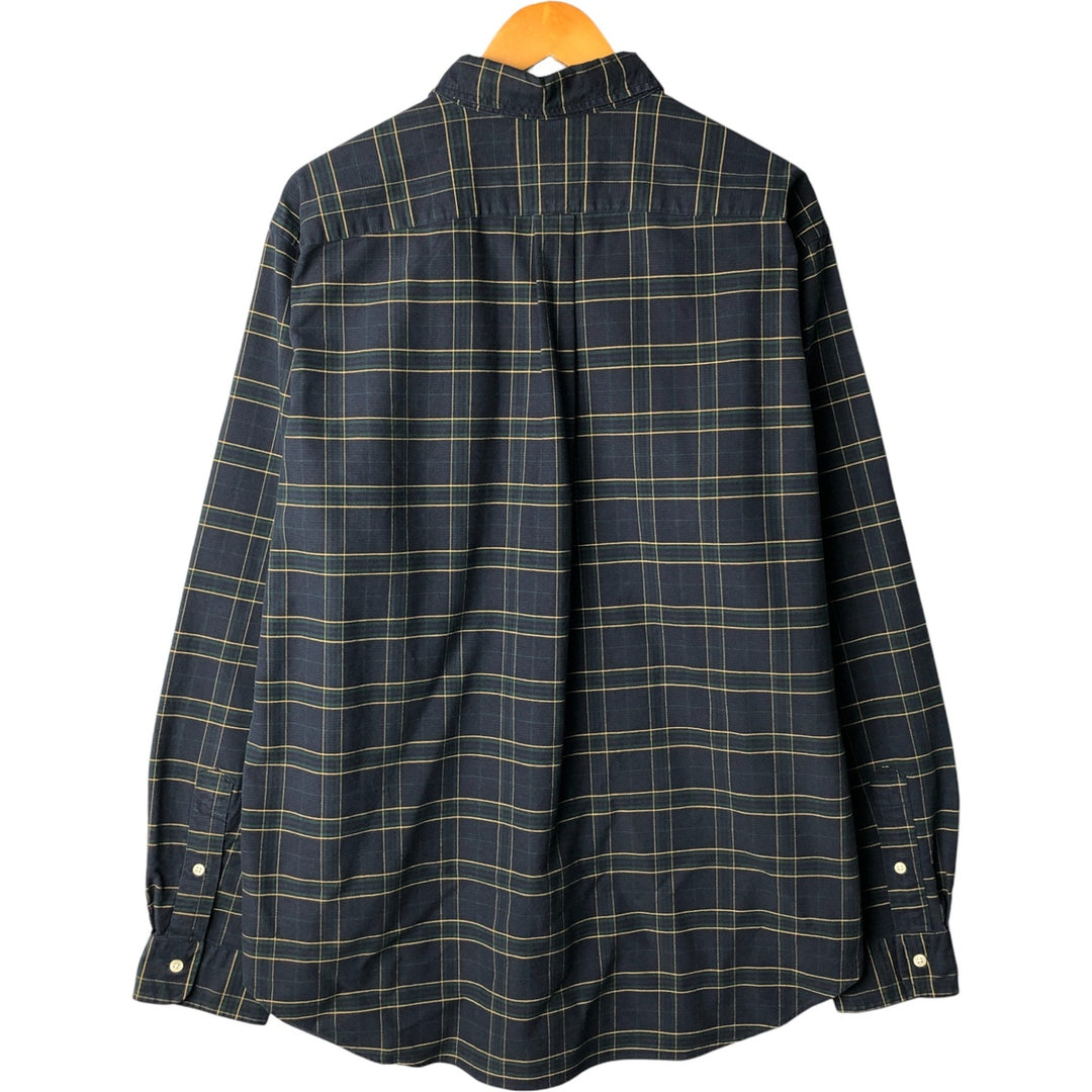Ralph Lauren Classic Fit Long Sleeve Cotton Check Shirt, Men's XL cotton Green type dark green Vintage Second Hand