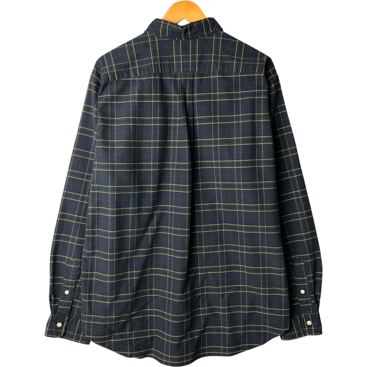 Ralph Lauren Classic Fit Long Sleeve Cotton Check Shirt, Men's XL cotton Green type dark green Vintage Second Hand