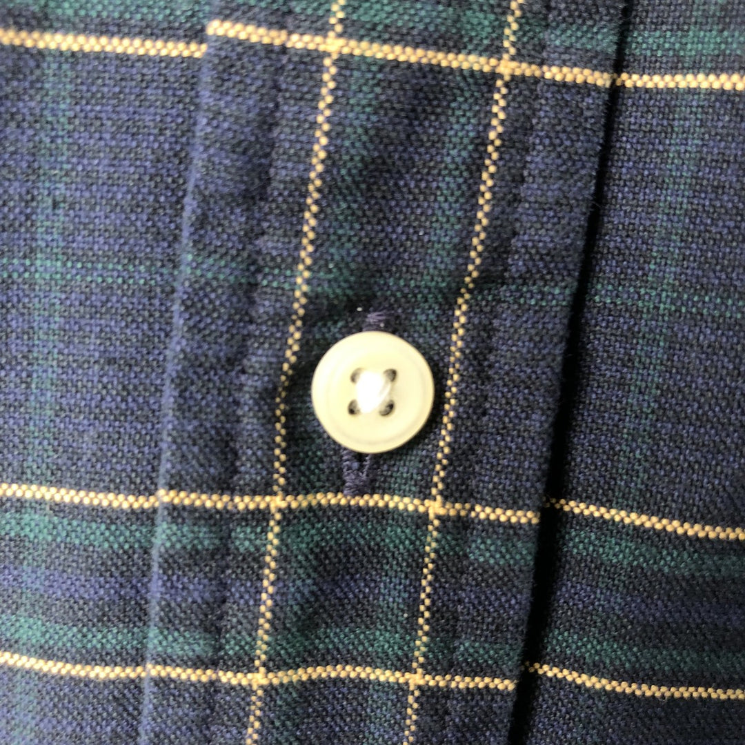 Ralph Lauren Classic Fit Long Sleeve Cotton Check Shirt, Men's XL cotton Green type dark green Vintage Second Hand