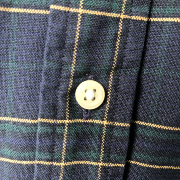 Ralph Lauren Classic Fit Long Sleeve Cotton Check Shirt, Men's XL cotton Green type dark green Vintage Second Hand