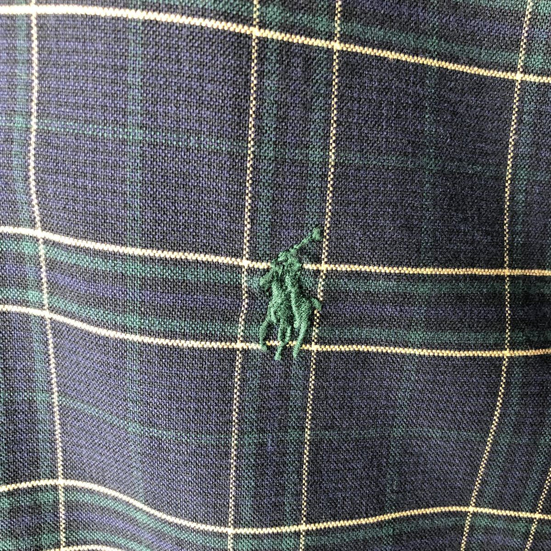 Ralph Lauren Classic Fit Long Sleeve Cotton Check Shirt, Men's XL cotton Green type dark green Vintage Second Hand