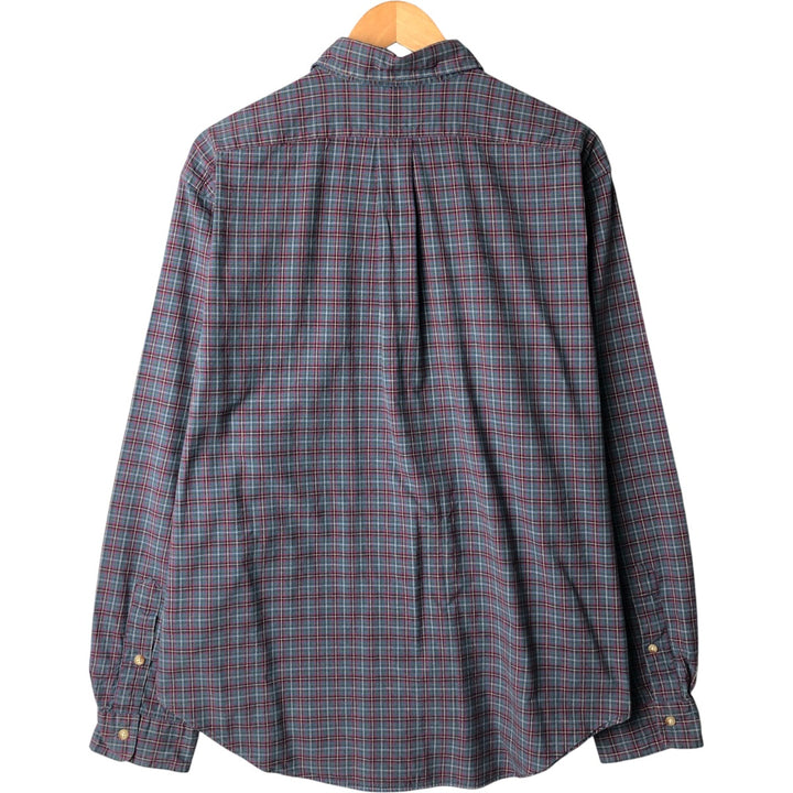 Ralph Lauren Classic Fit Long Sleeve Button Down Check Shirt Men's XL cotton blue type Vintage Second Hand