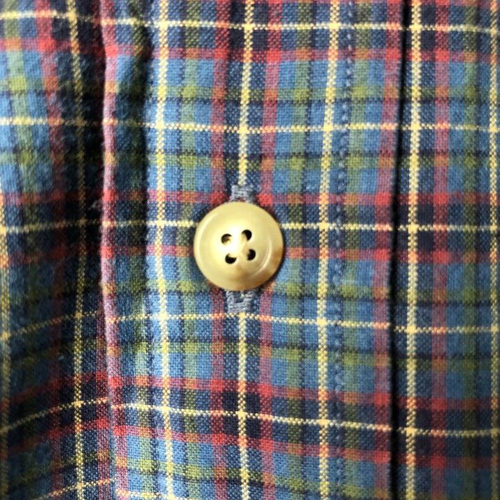 Ralph Lauren Classic Fit Long Sleeve Button Down Check Shirt Men's XL cotton blue type Vintage Second Hand
