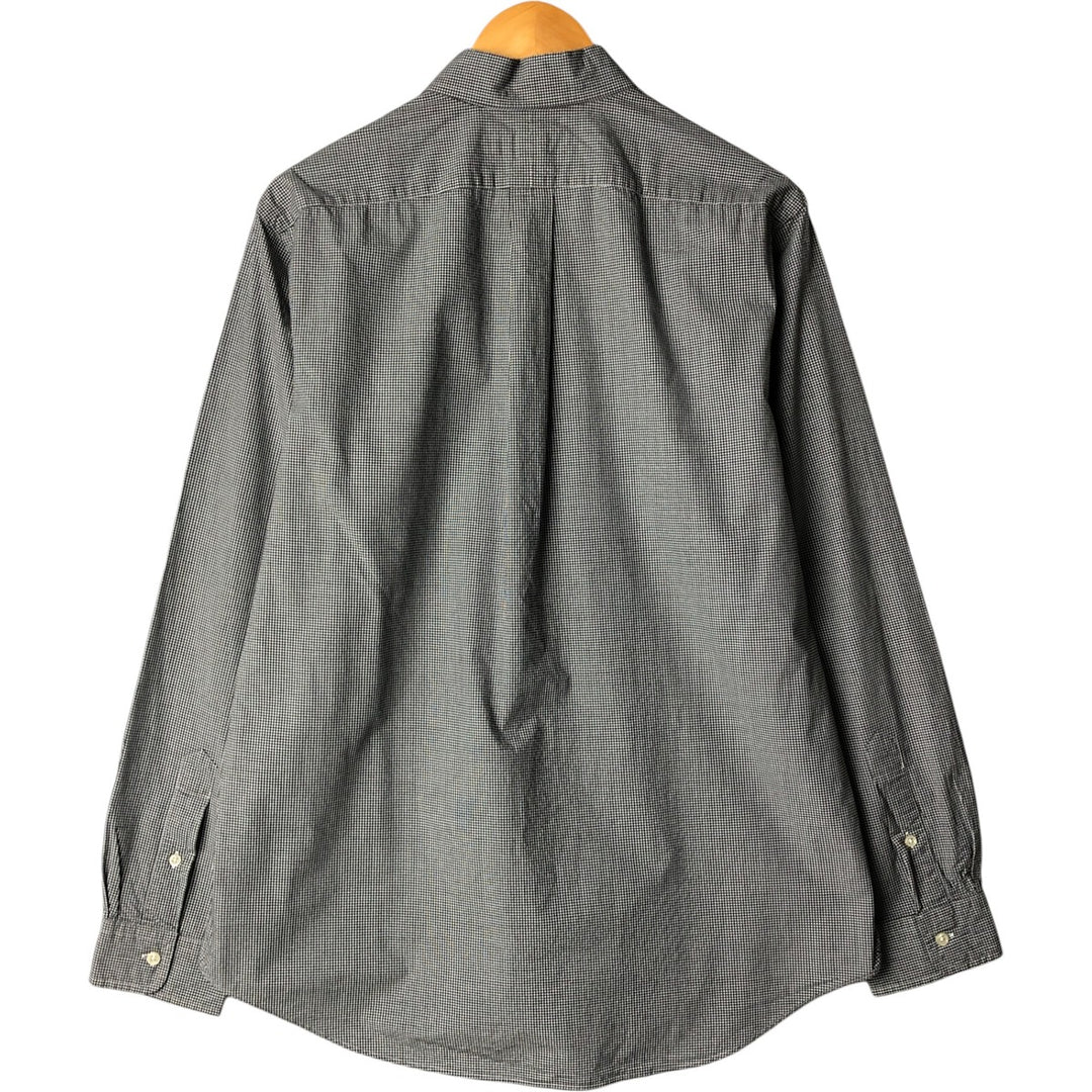 Ralph Lauren long sleeve button down check shirt, men's size L cotton white type Vintage Second Hand