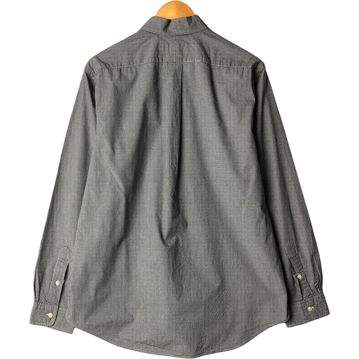 Ralph Lauren long sleeve button down check shirt, men's size L cotton white type Vintage Second Hand