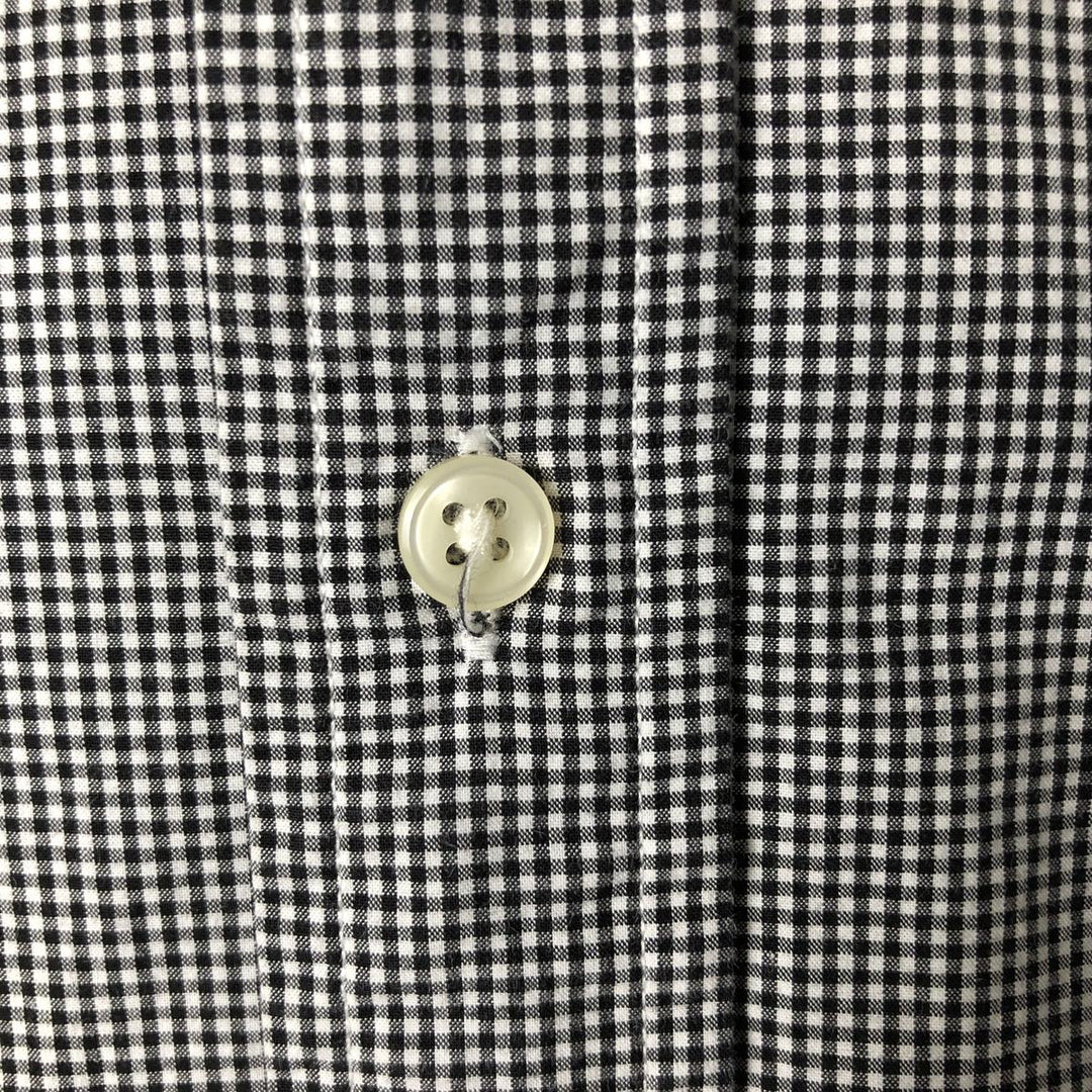 Ralph Lauren long sleeve button down check shirt, men's size L cotton white type Vintage Second Hand