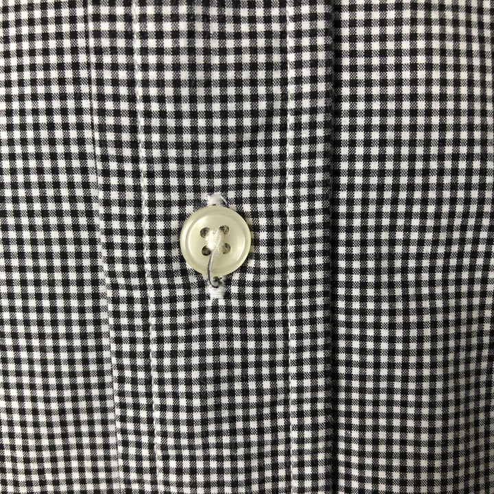 Ralph Lauren long sleeve button down check shirt, men's size L cotton white type Vintage Second Hand