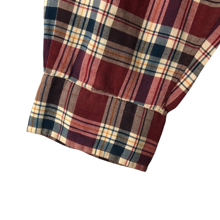 Ralph Lauren BLAKE long sleeve button down check shirt, men's XL size cotton red type Vintage Second Hand