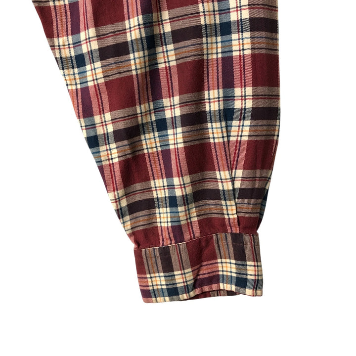 Ralph Lauren BLAKE long sleeve button down check shirt, men's XL size cotton red type Vintage Second Hand