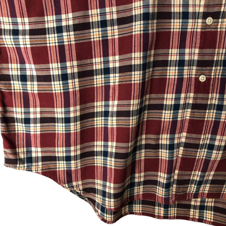 Ralph Lauren BLAKE long sleeve button down check shirt, men's XL size cotton red type Vintage Second Hand