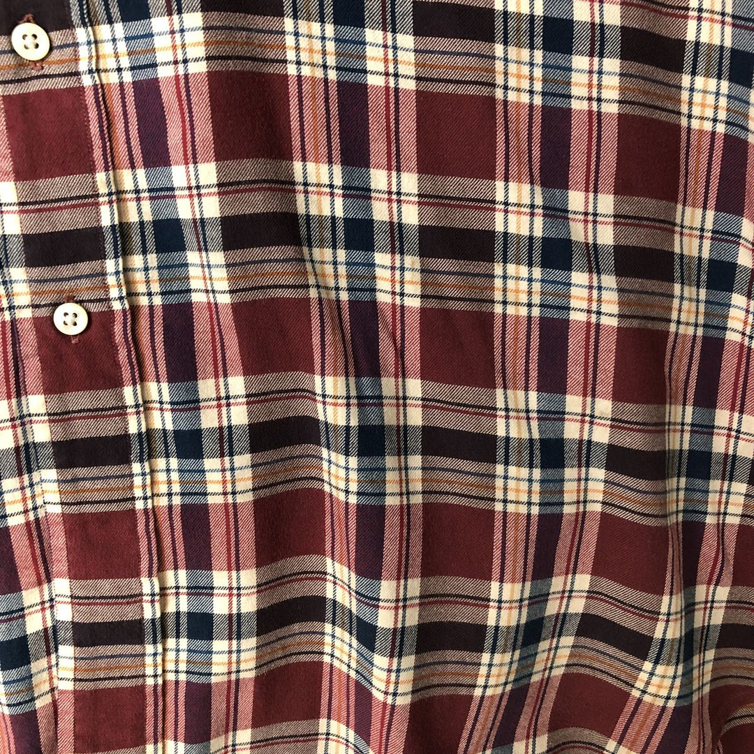 Ralph Lauren BLAKE long sleeve button down check shirt, men's XL size cotton red type Vintage Second Hand