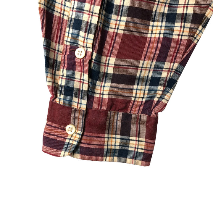 Ralph Lauren BLAKE long sleeve button down check shirt, men's XL size cotton red type Vintage Second Hand