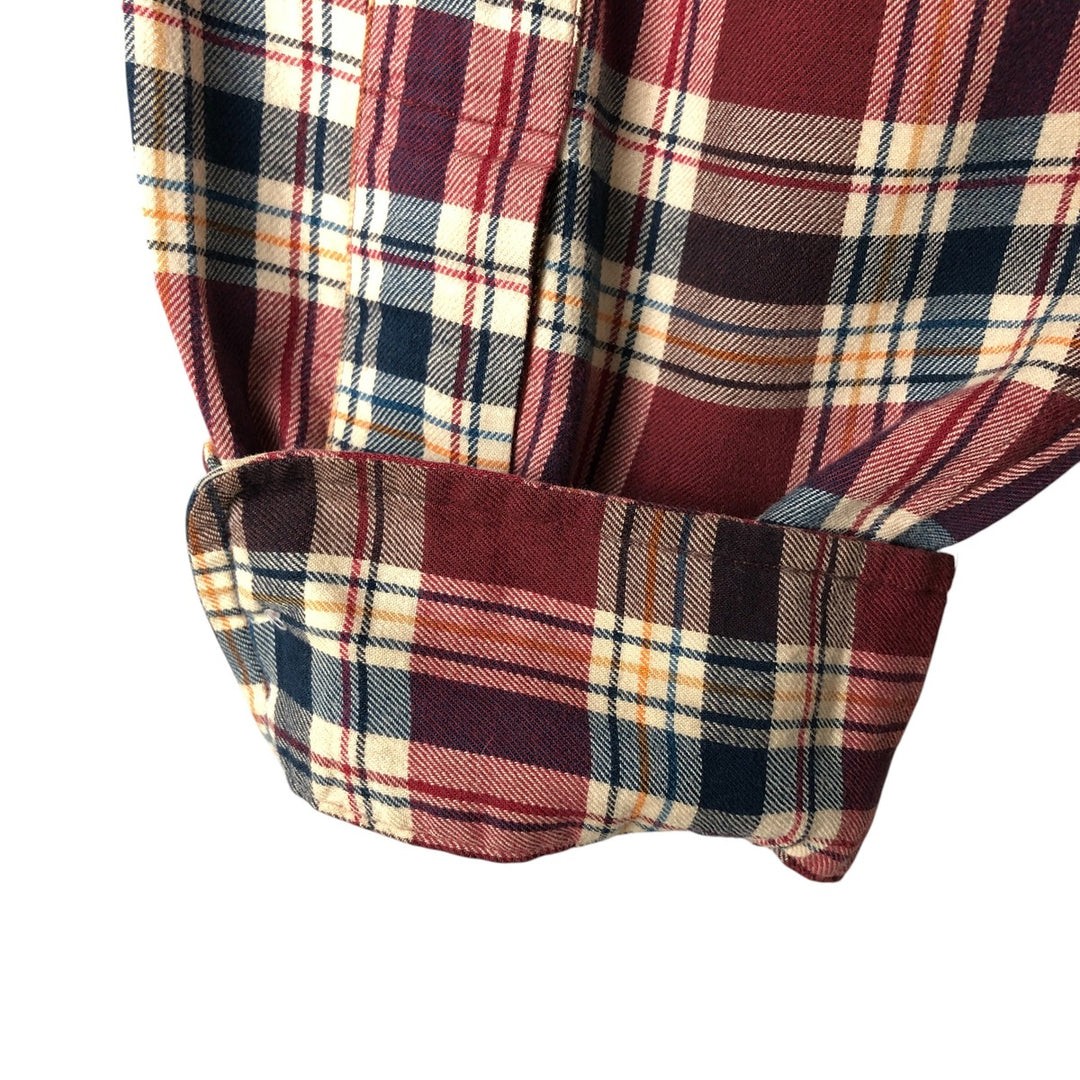 Ralph Lauren BLAKE long sleeve button down check shirt, men's XL size cotton red type Vintage Second Hand