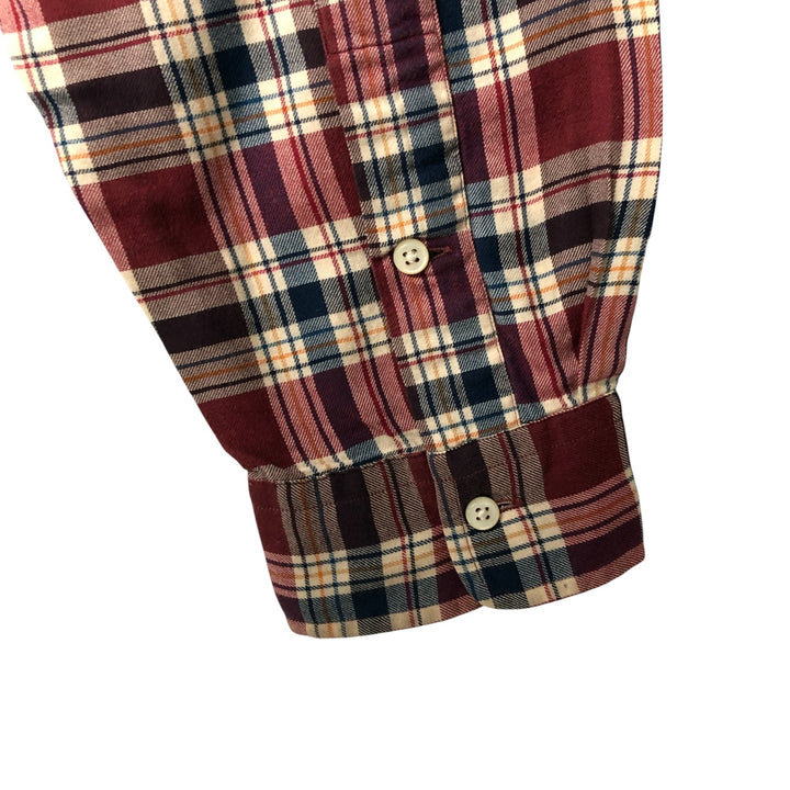 Ralph Lauren BLAKE long sleeve button down check shirt, men's XL size cotton red type Vintage Second Hand