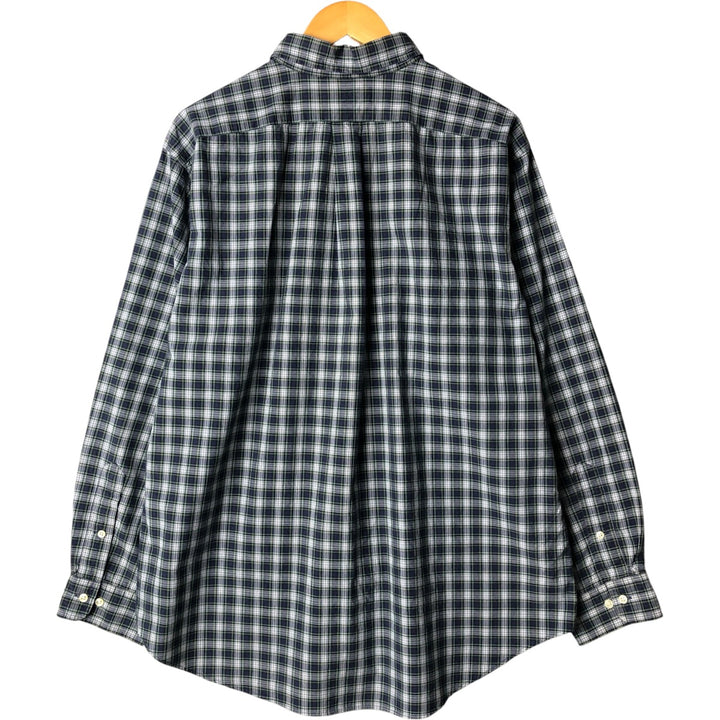 Ralph Lauren Classic Fit Long Sleeve Button Down Check Shirt Men's XL cotton blue type Vintage Second Hand