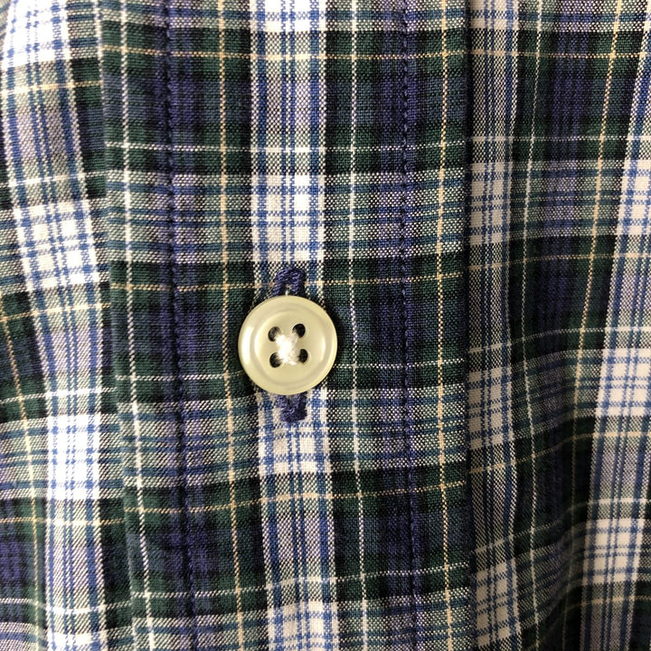 Ralph Lauren Classic Fit Long Sleeve Button Down Check Shirt Men's XL cotton blue type Vintage Second Hand