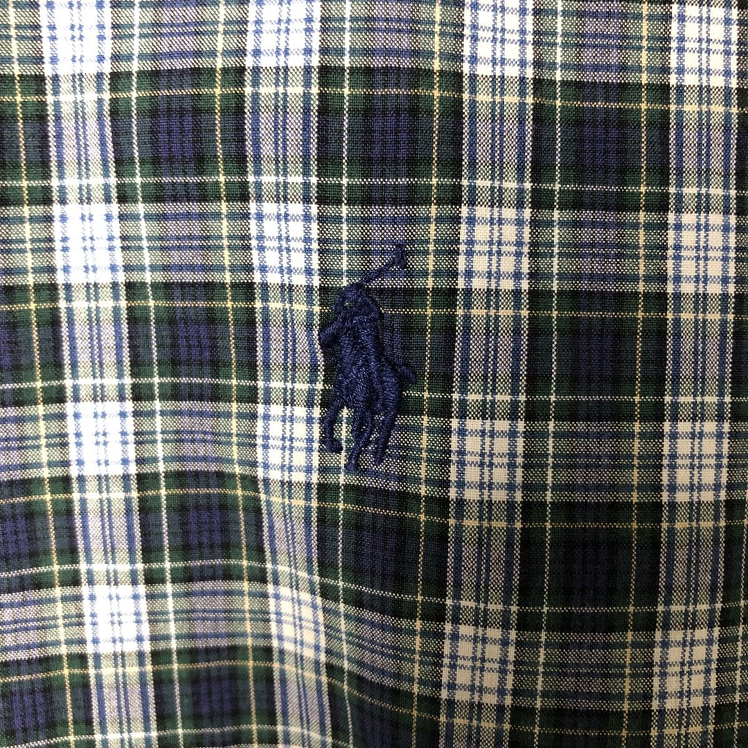Ralph Lauren Classic Fit Long Sleeve Button Down Check Shirt Men's XL cotton blue type Vintage Second Hand