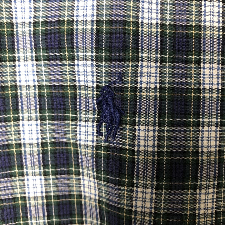 Ralph Lauren Classic Fit Long Sleeve Button Down Check Shirt Men's XL cotton blue type Vintage Second Hand