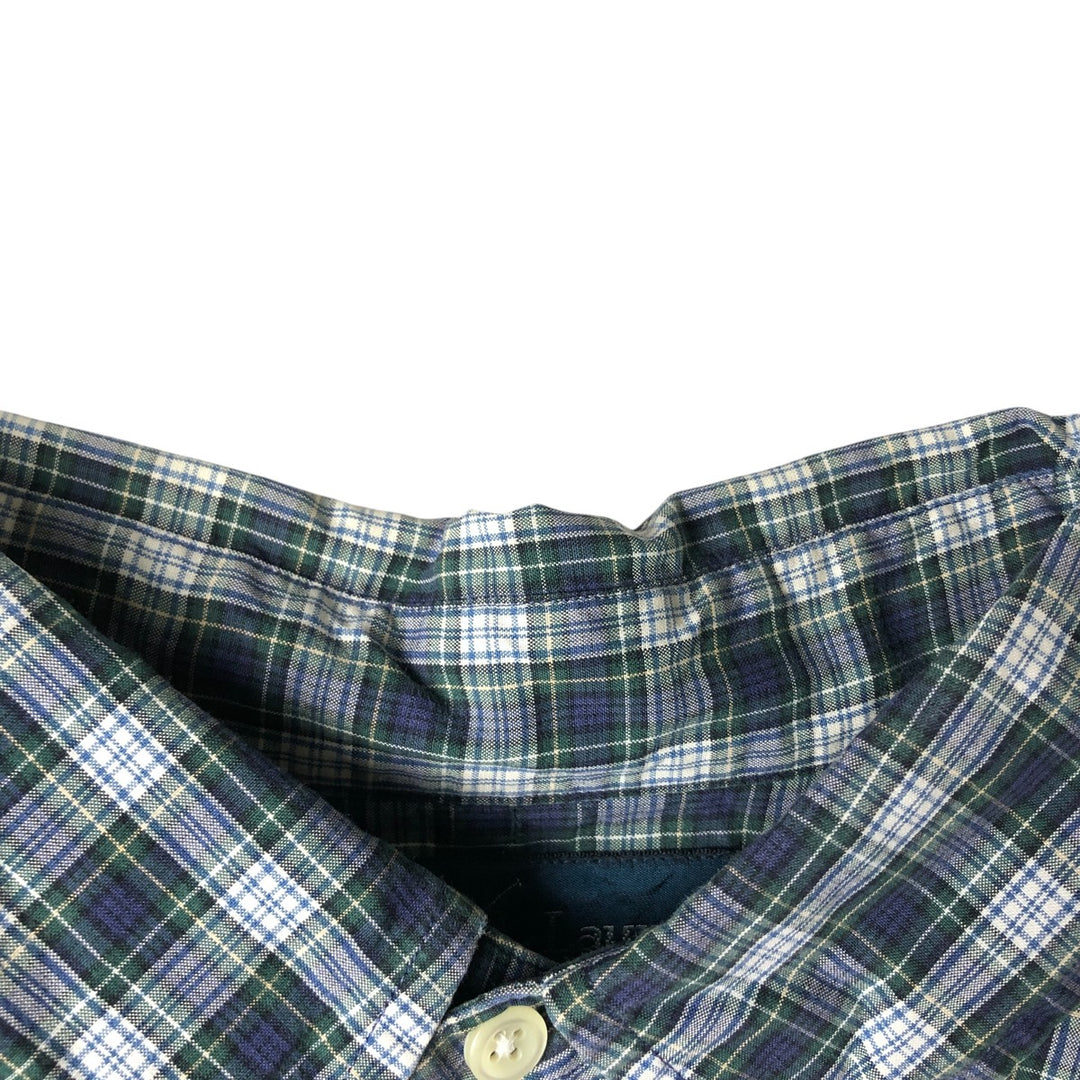 Ralph Lauren Classic Fit Long Sleeve Button Down Check Shirt Men's XL cotton blue type Vintage Second Hand