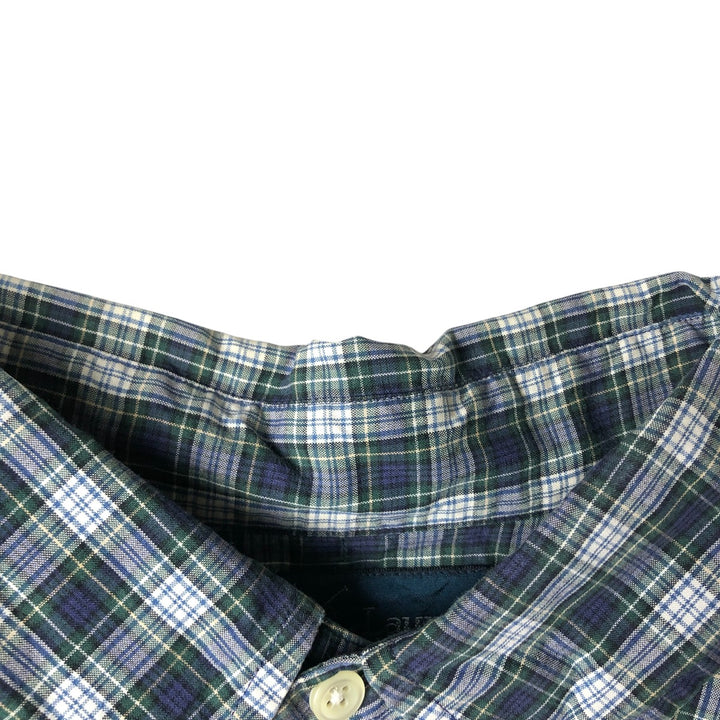 Ralph Lauren Classic Fit Long Sleeve Button Down Check Shirt Men's XL cotton blue type Vintage Second Hand